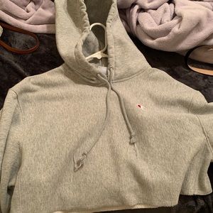 Champion cropped reverse weave hoodie
